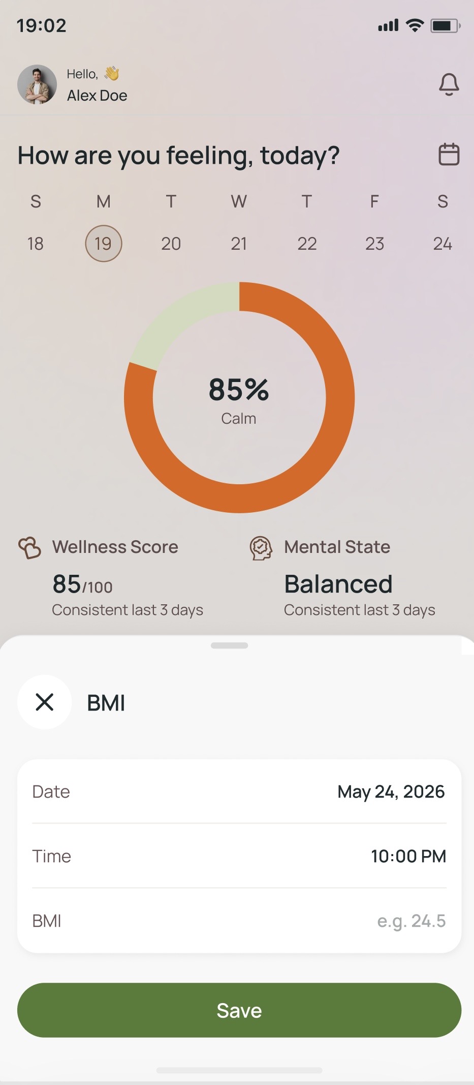 BetterYou App wellness dashboard